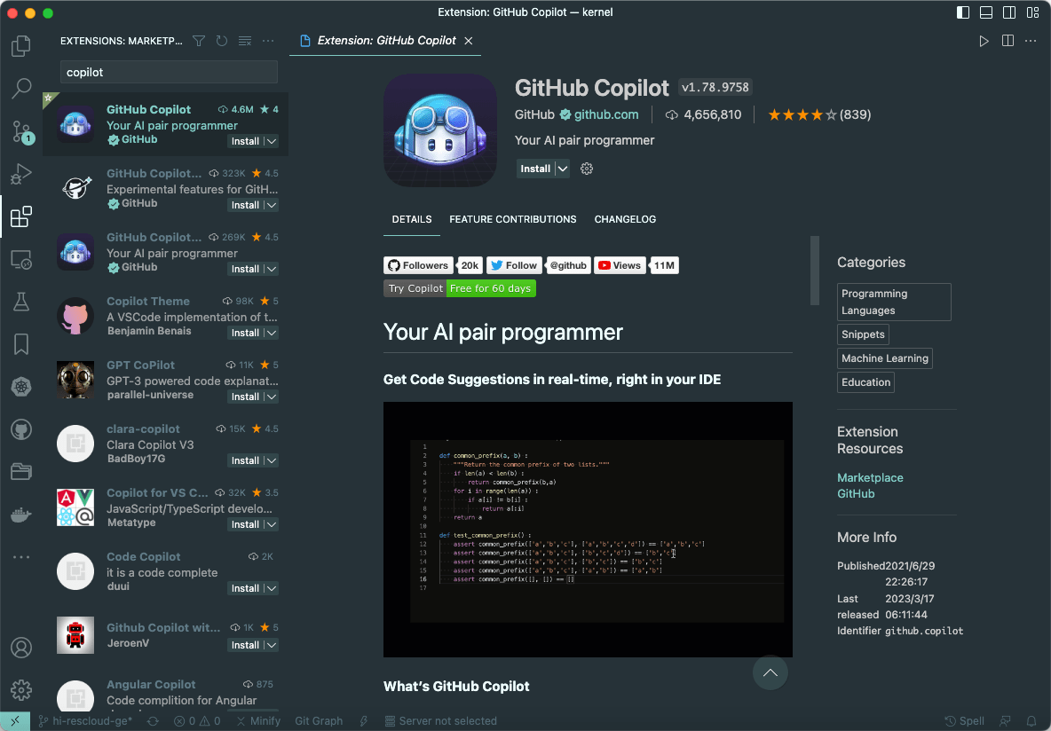 如何在 VS Code 中安装 GitHub Copilot X - EVLIT